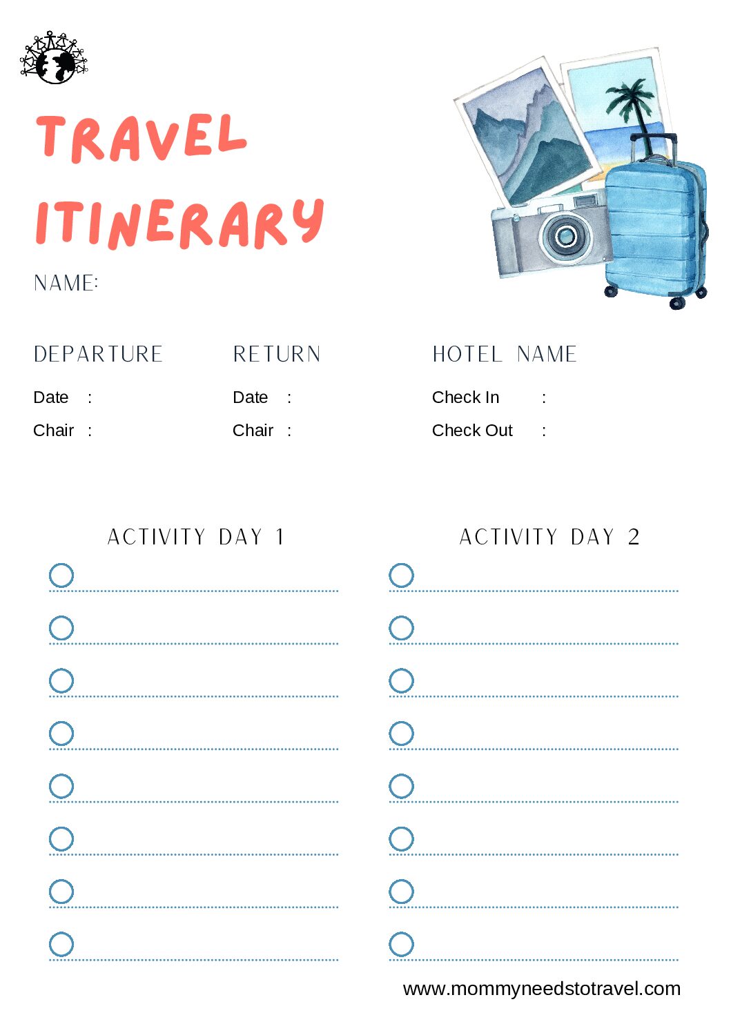 Travel Itinerary 3